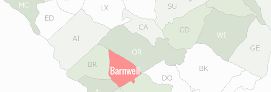 Barnwell County Map