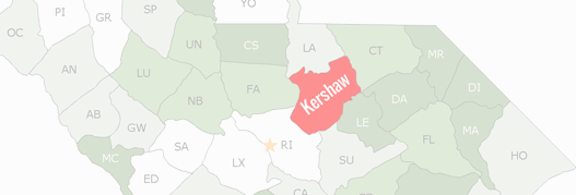 Kershaw County Map