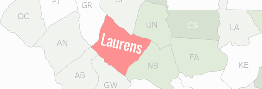 Laurens County Map
