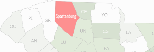 Spartanburg County Map